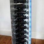 Wine tower with LED lights